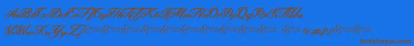 ZephanDemoVer-fontti – ruskeat fontit sinisellä taustalla