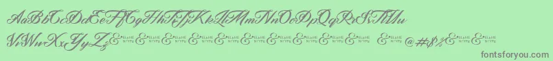 フォントZephanDemoVer – 緑の背景に灰色の文字