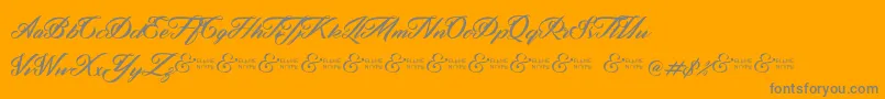 Шрифт ZephanDemoVer – серые шрифты на оранжевом фоне