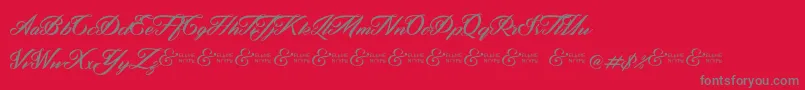 ZephanDemoVer Font – Gray Fonts on Red Background