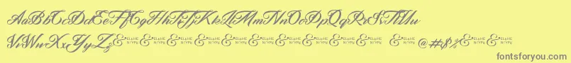 ZephanDemoVer Font – Gray Fonts on Yellow Background