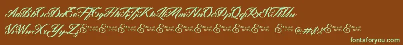 ZephanDemoVer Font – Green Fonts on Brown Background