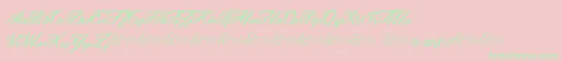 フォントZephanDemoVer – ピンクの背景に緑の文字