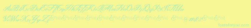 ZephanDemoVer Font – Green Fonts on Yellow Background