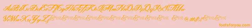 ZephanDemoVer Font – Orange Fonts on Pink Background