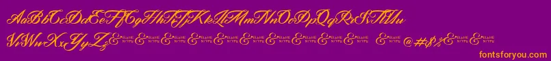 Шрифт ZephanDemoVer – оранжевые шрифты на фиолетовом фоне