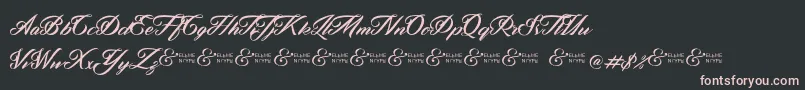 Шрифт ZephanDemoVer – розовые шрифты на чёрном фоне