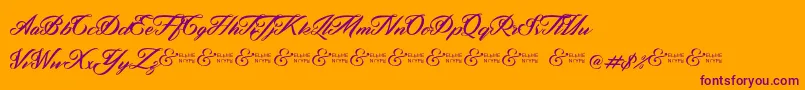 Шрифт ZephanDemoVer – фиолетовые шрифты на оранжевом фоне