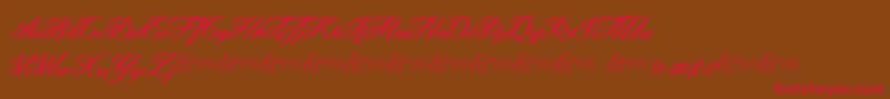 ZephanDemoVer Font – Red Fonts on Brown Background