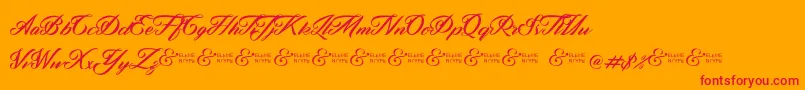 Шрифт ZephanDemoVer – красные шрифты на оранжевом фоне