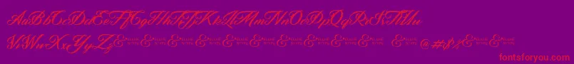 Шрифт ZephanDemoVer – красные шрифты на фиолетовом фоне