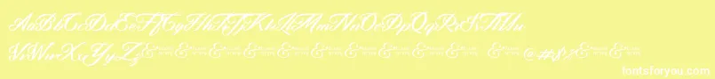 ZephanDemoVer Font – White Fonts on Yellow Background