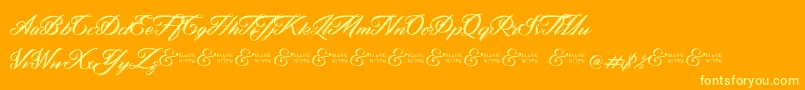 ZephanDemoVer Font – Yellow Fonts on Orange Background