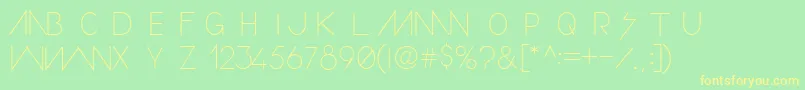 ConfusionGirl Font – Yellow Fonts on Green Background