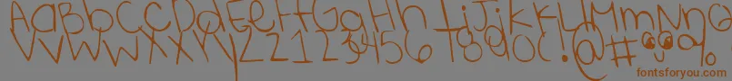 fuente Shininglikestars – Fuentes Marrones Sobre Fondo Gris