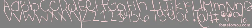 Shininglikestars Font – Pink Fonts on Gray Background