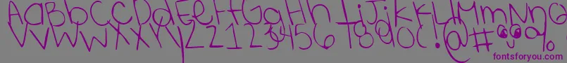 Shininglikestars Font – Purple Fonts on Gray Background