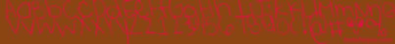 Shininglikestars Font – Red Fonts on Brown Background