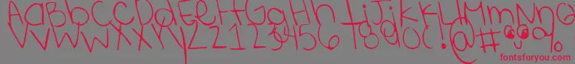 Shininglikestars Font – Red Fonts on Gray Background