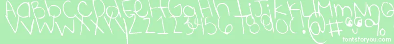 フォントShininglikestars – 緑の背景に白い文字
