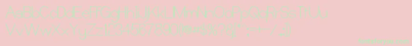 Castorgate Font – Green Fonts on Pink Background