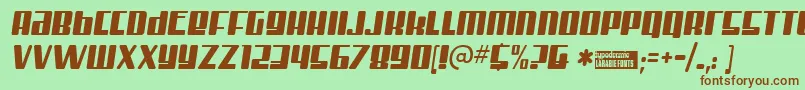 Misterfi Font – Brown Fonts on Green Background