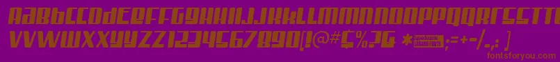 Misterfi Font – Brown Fonts on Purple Background