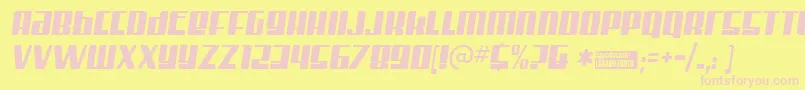 Misterfi Font – Pink Fonts on Yellow Background