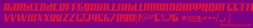 Misterfi Font – Red Fonts on Purple Background