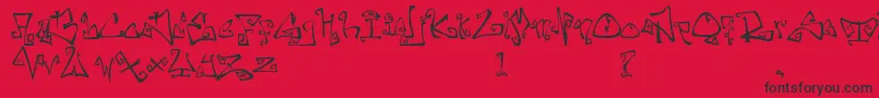 FarewellEternity Font – Black Fonts on Red Background