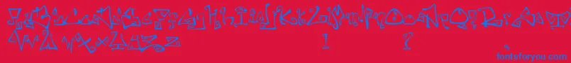 FarewellEternity Font – Blue Fonts on Red Background