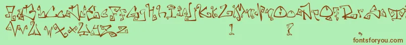 FarewellEternity Font – Brown Fonts on Green Background