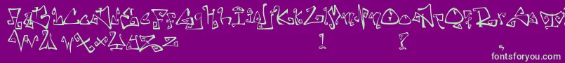 FarewellEternity Font – Green Fonts on Purple Background