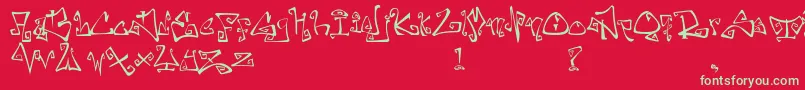 FarewellEternity Font – Green Fonts on Red Background