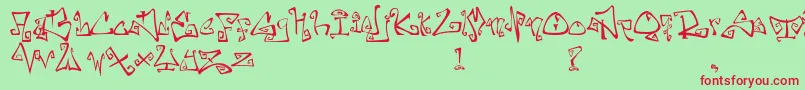 FarewellEternity Font – Red Fonts on Green Background