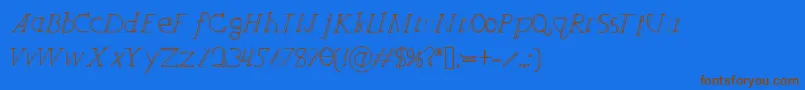 Crispywu Font – Brown Fonts on Blue Background