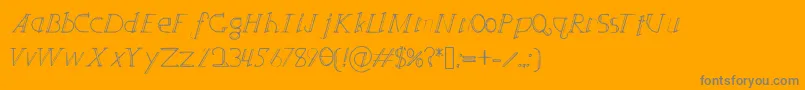 Crispywu-Schriftart – Graue Schriften auf orangefarbenem Hintergrund