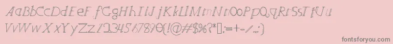 fuente Crispywu – Fuentes Grises Sobre Fondo Rosa
