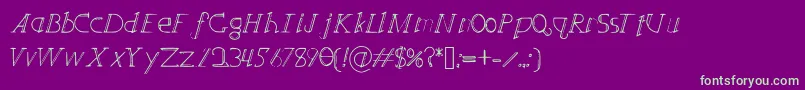 Crispywu Font – Green Fonts on Purple Background