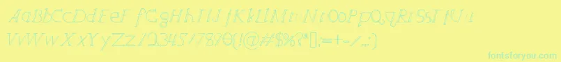 Crispywu Font – Green Fonts on Yellow Background