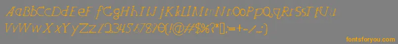 Crispywu Font – Orange Fonts on Gray Background