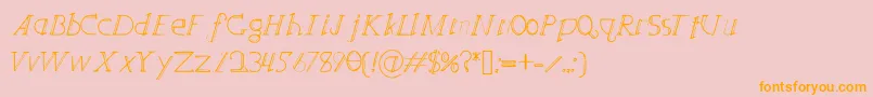 Crispywu Font – Orange Fonts on Pink Background