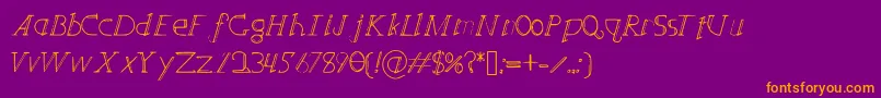 Crispywu Font – Orange Fonts on Purple Background