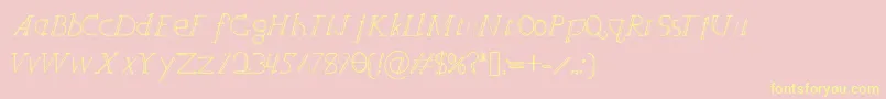 Шрифт Crispywu – жёлтые шрифты на розовом фоне