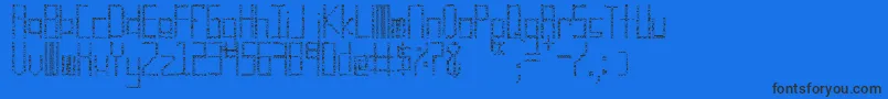 Fonte CuadroCuadroCuadro – fontes pretas em um fundo azul