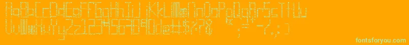 CuadroCuadroCuadro Font – Green Fonts on Orange Background