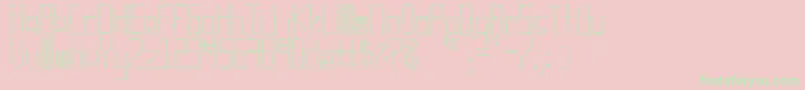 CuadroCuadroCuadro Font – Green Fonts on Pink Background