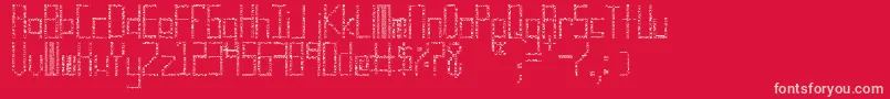 CuadroCuadroCuadro Font – Pink Fonts on Red Background