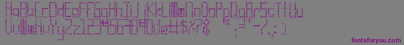 CuadroCuadroCuadro Font – Purple Fonts on Gray Background