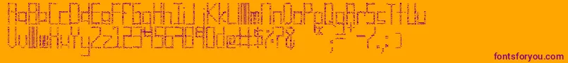 CuadroCuadroCuadro Font – Purple Fonts on Orange Background